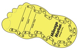Foot Shaped Cards to Record Laps